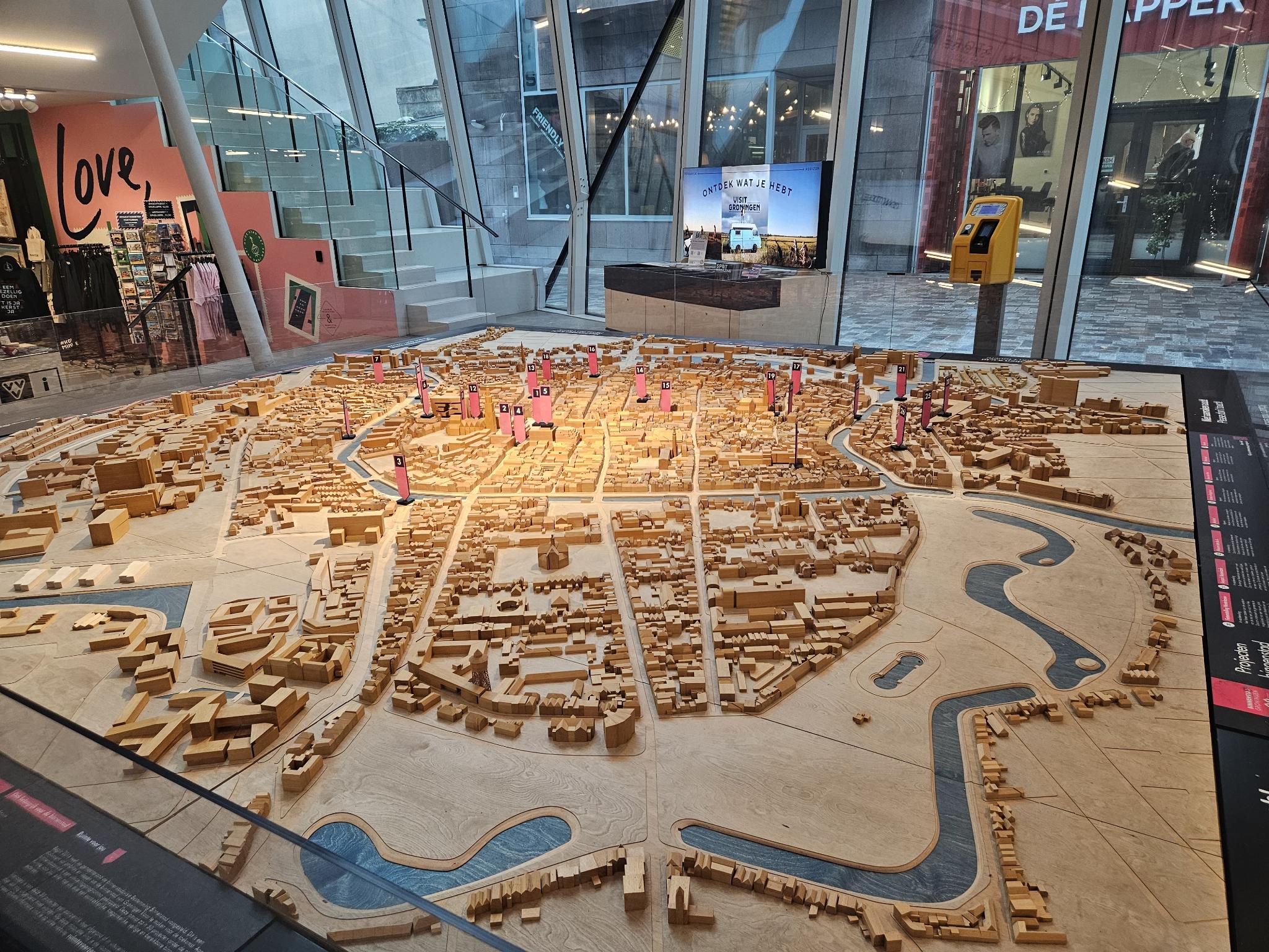 Tactile map of Groningen in front of the Tourist Information Office