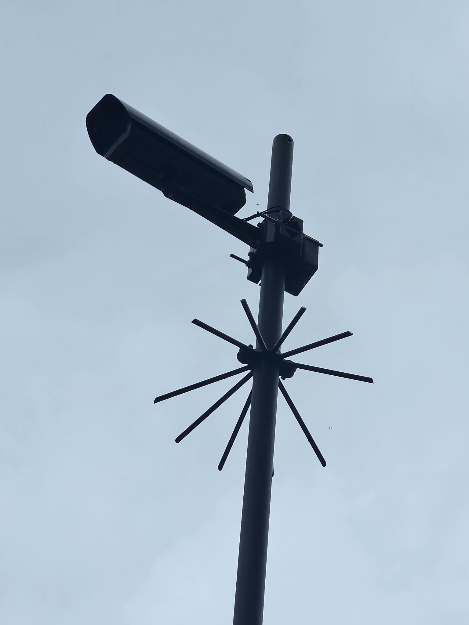 Licence plate recognition camera for the low emission zone — close up